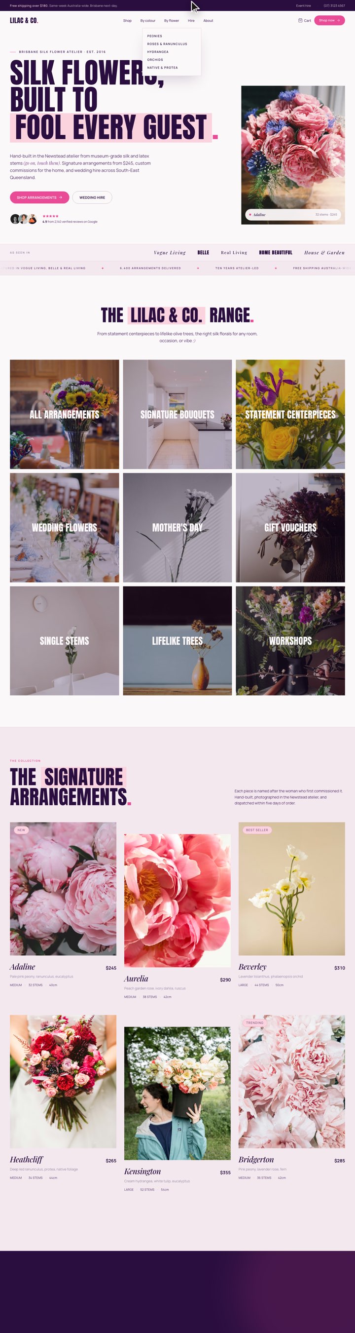 Lilac & Co. · scrolling preview